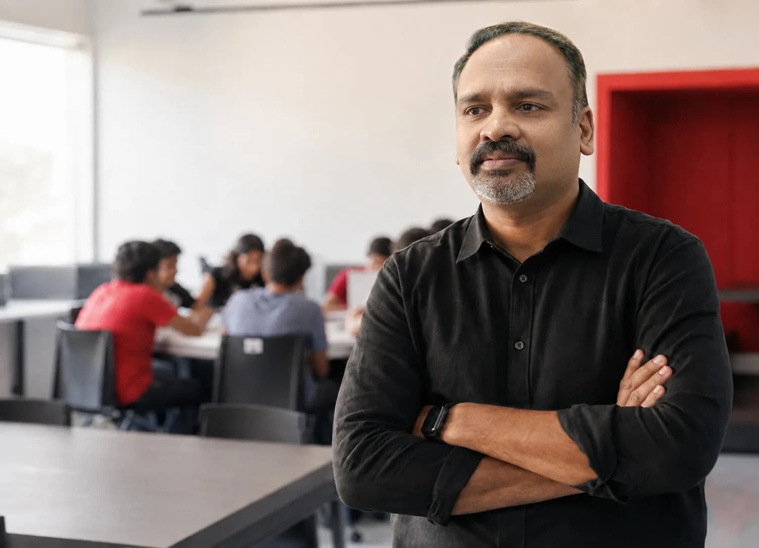 NanoSkool founder in a learning studio